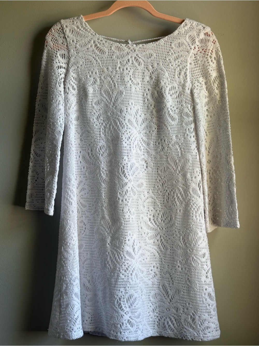 Darling Lilly Pulitzer White Crochet Lace Summer Dress XXS